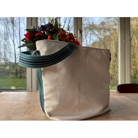 Beige - Bleu turquoise