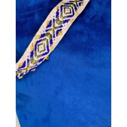 Suédine bleu roi sangle ethnique