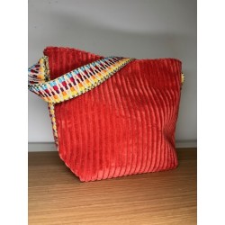 Mini Velours brique - multicolore
