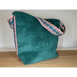 Mini Velours vert - beige vert bleu rouge