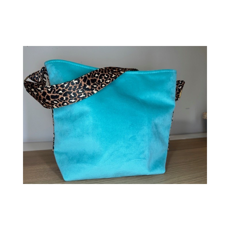 Mini turquoise - léopard