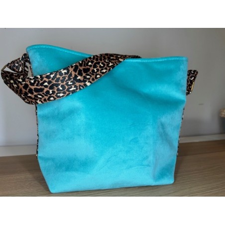 Mini turquoise - léopard