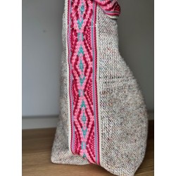 Mini Beige chiné - rose