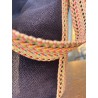 Mini - cuir Bleu nuit  + multicolore