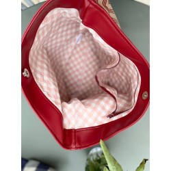 Cuir végétal bordeaux